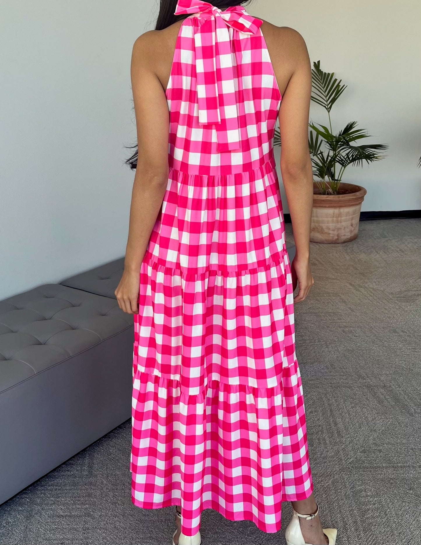 Poolside Picnic Gingham Dress