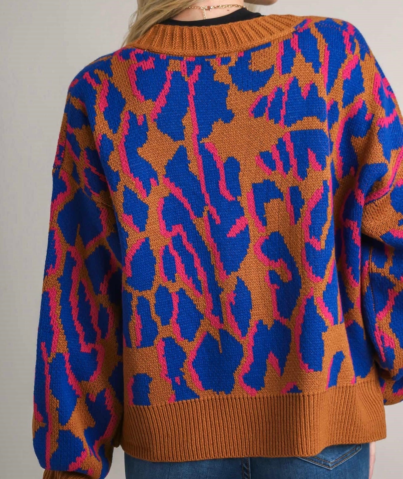 Animal Print Button Down Cardigan