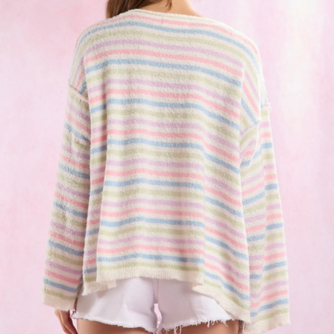 Multi Color Striped Loose Fit Top