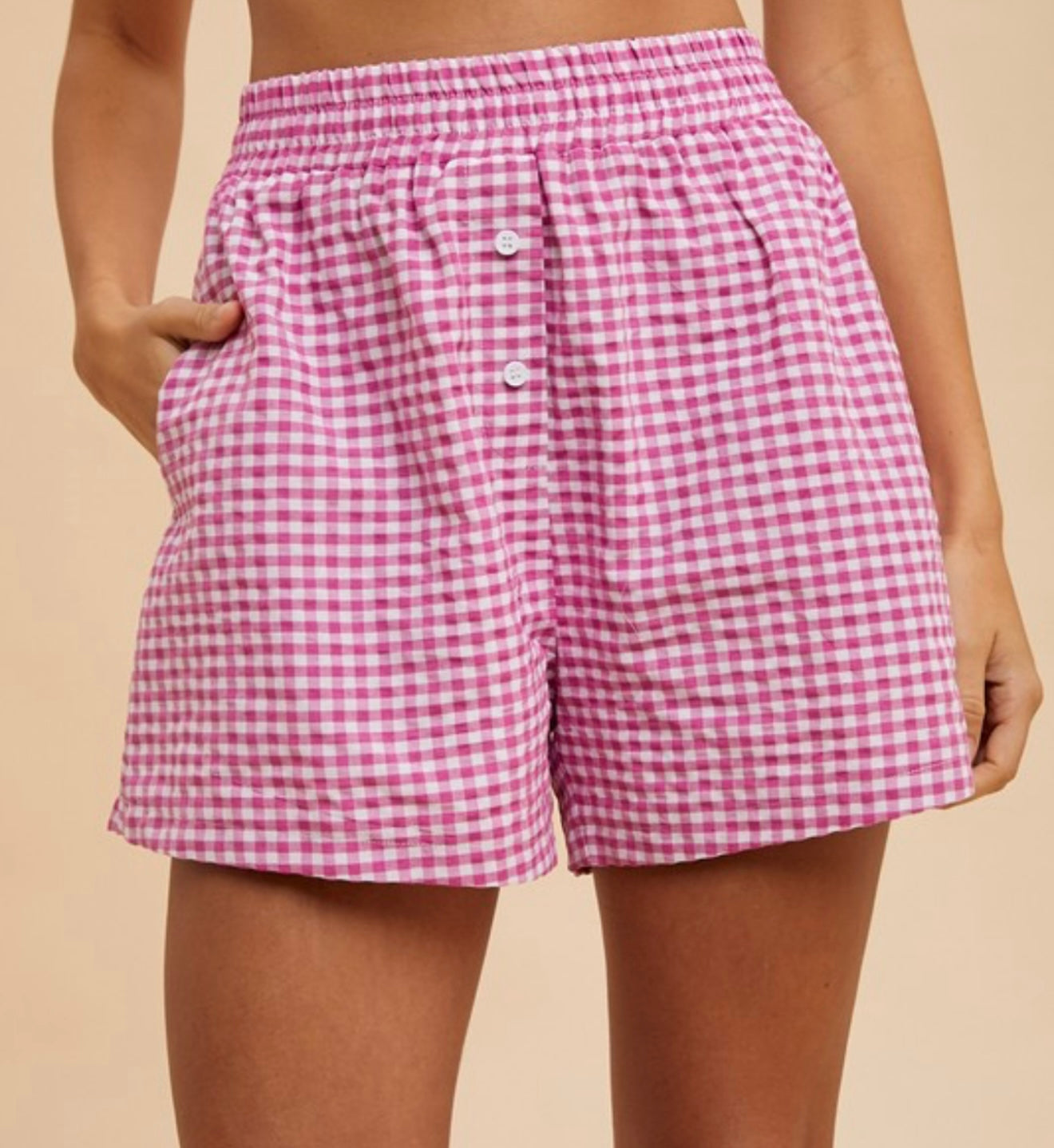 Gingham Woven Boxer Shorts