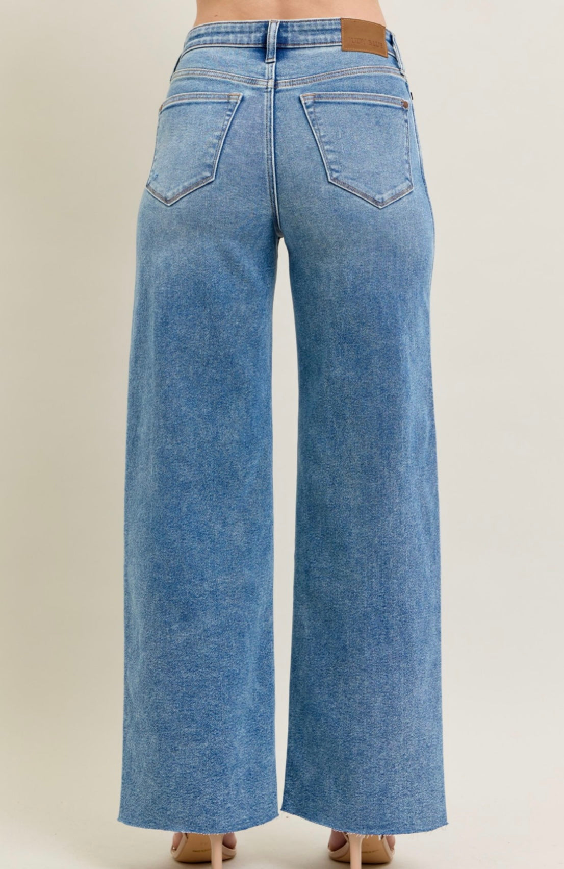 Judy Blue Vintage Wash Wide Leg Jeans - 8608