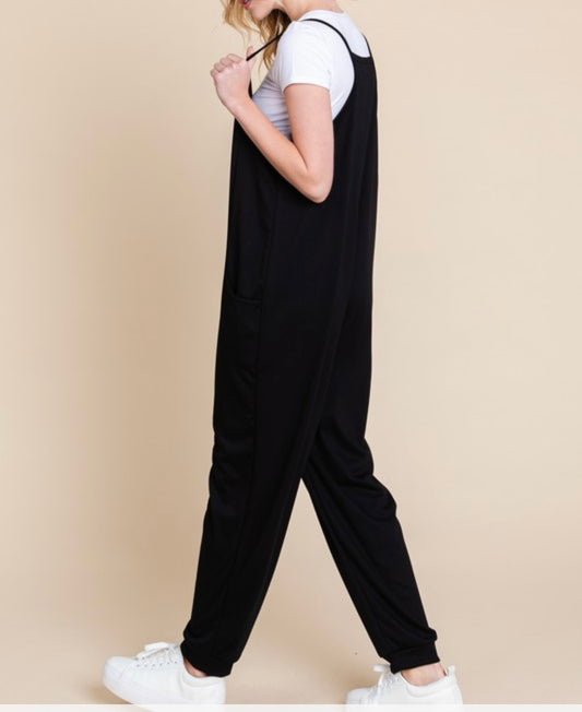 Black Sleeveless Jumpsuit
