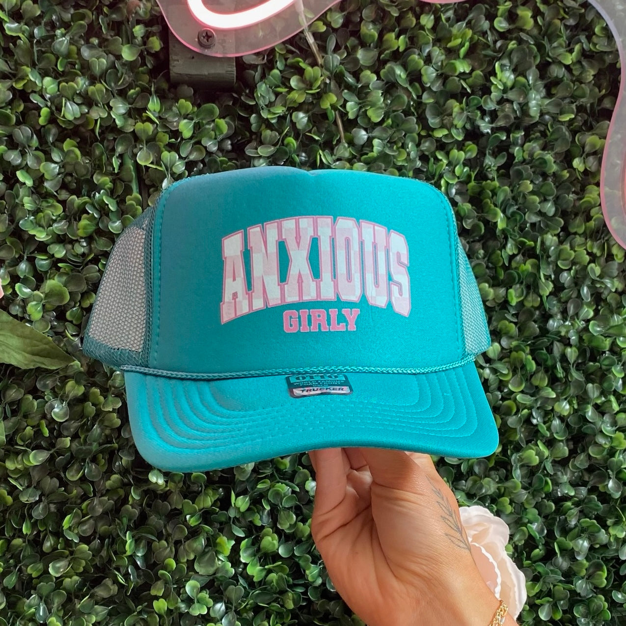 Anxious Girly Trucker Hat | Pineapple Paisley Boutique