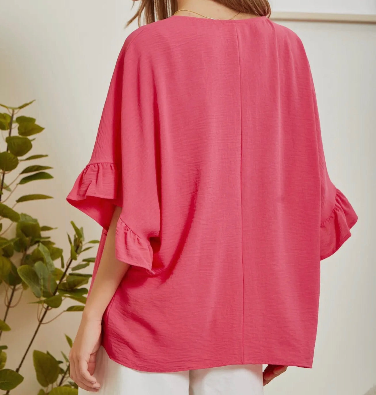 Plus Size Half Sleeve Babydoll Top