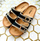 Double Buckle Stitched Sandal