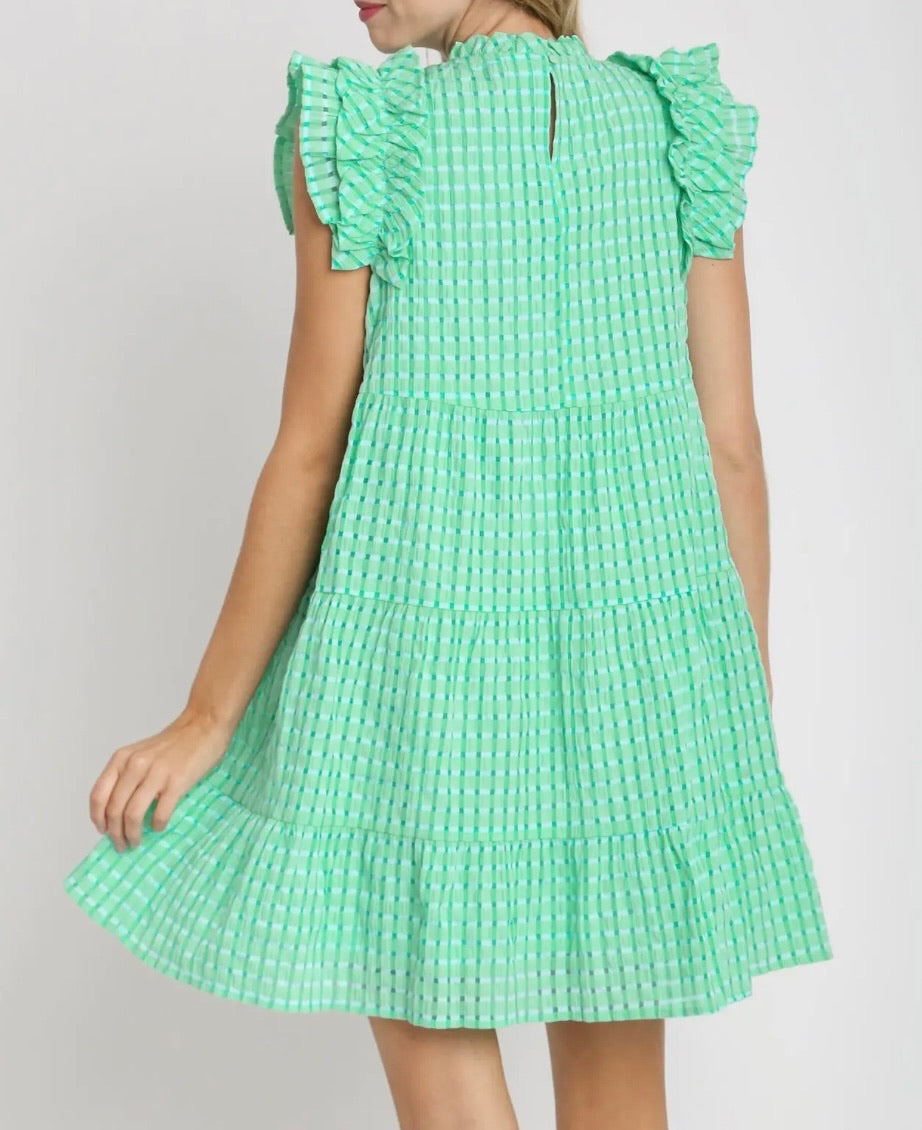 Clover Patch Tiered Mini Dress