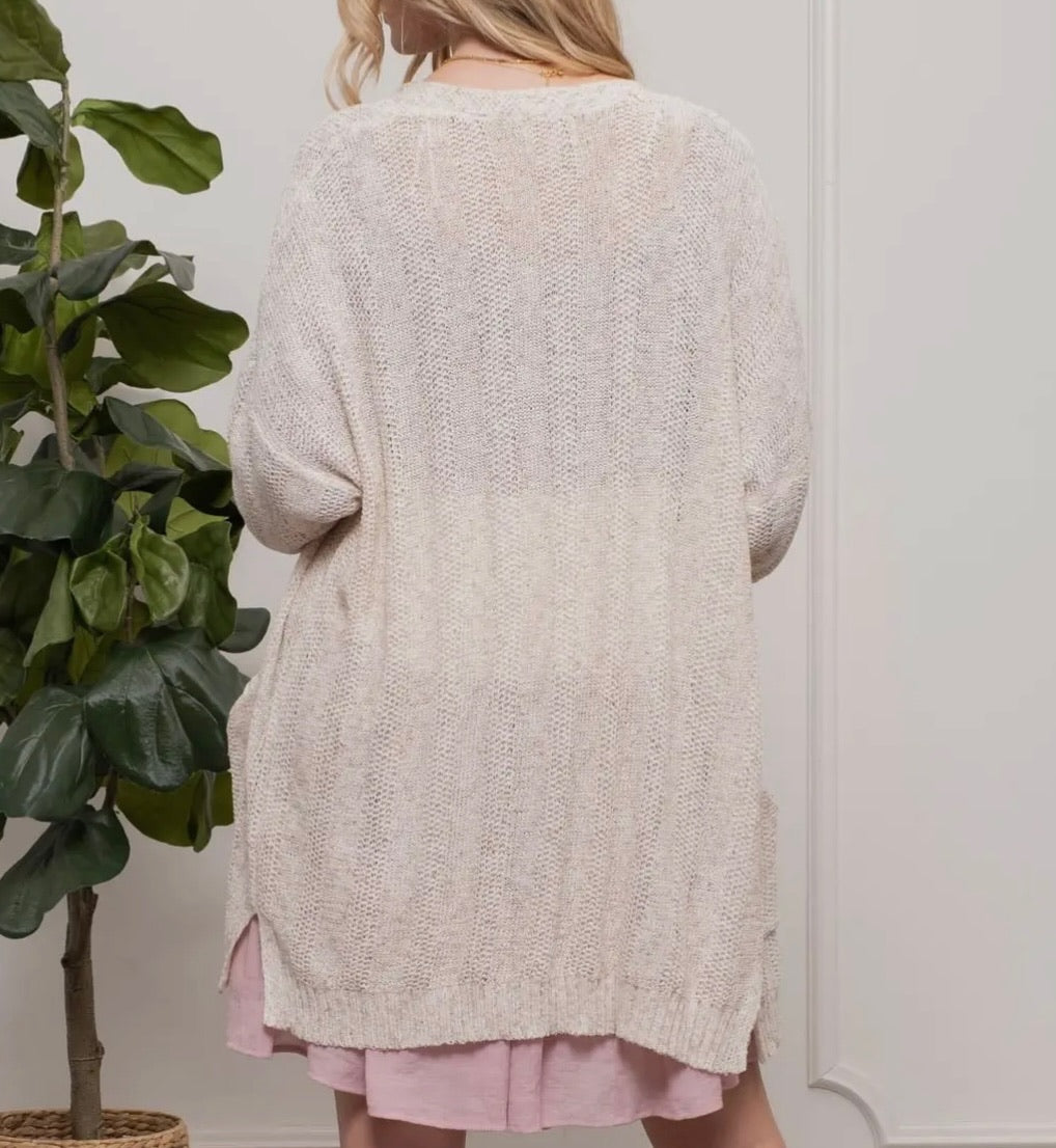 Honey Oat Plus Size Cardigan