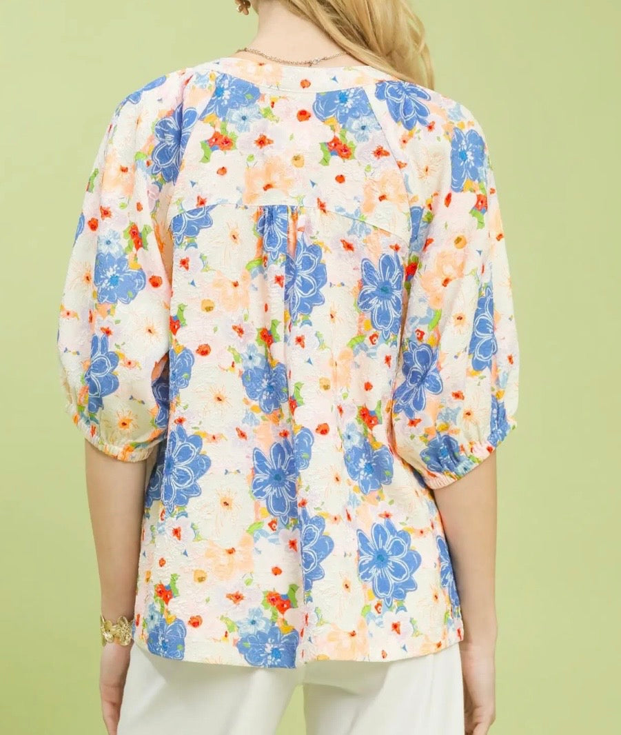 Blue Skies Bloom Blouse
