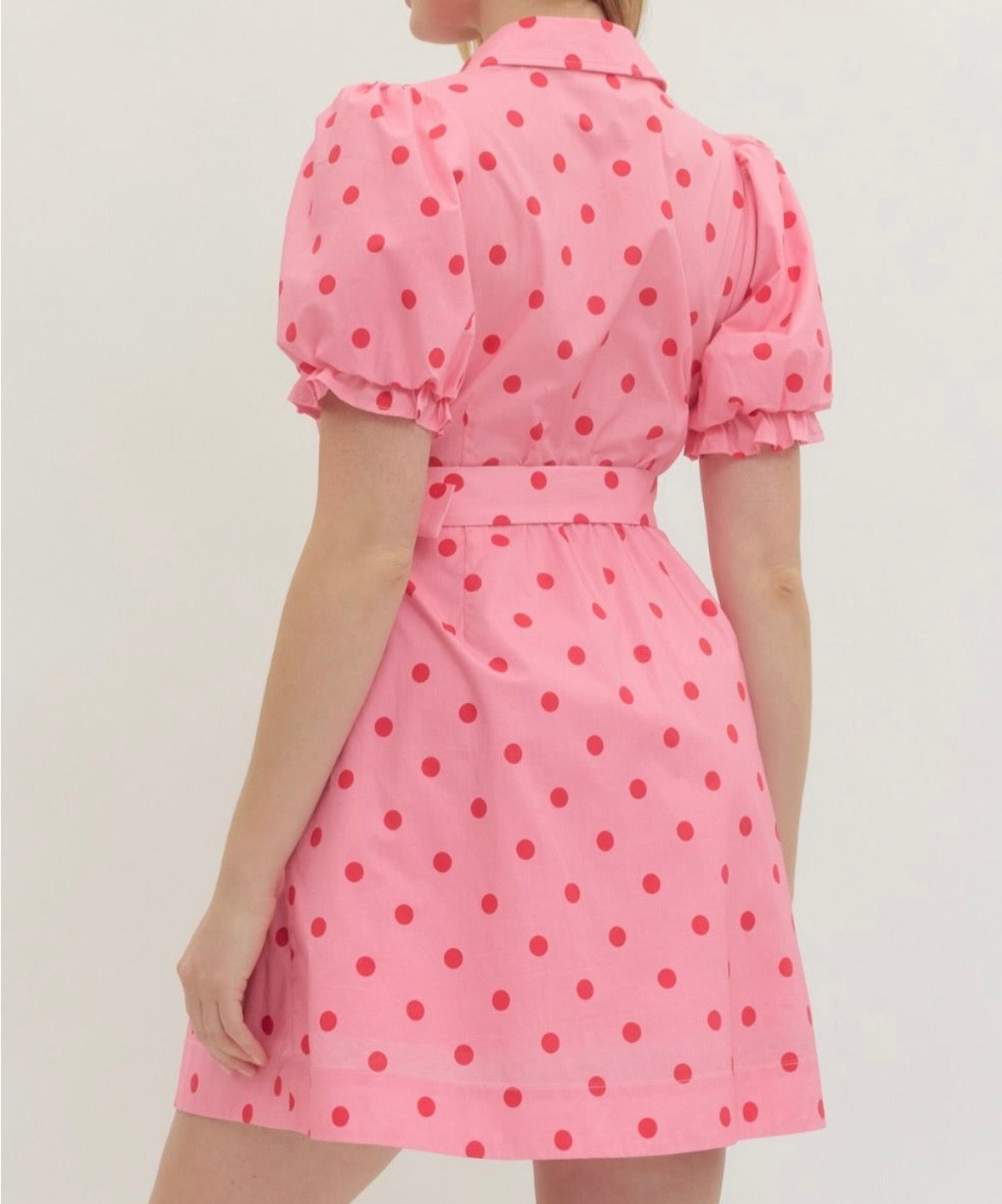 Pink Lemonade Polka Dot Dress