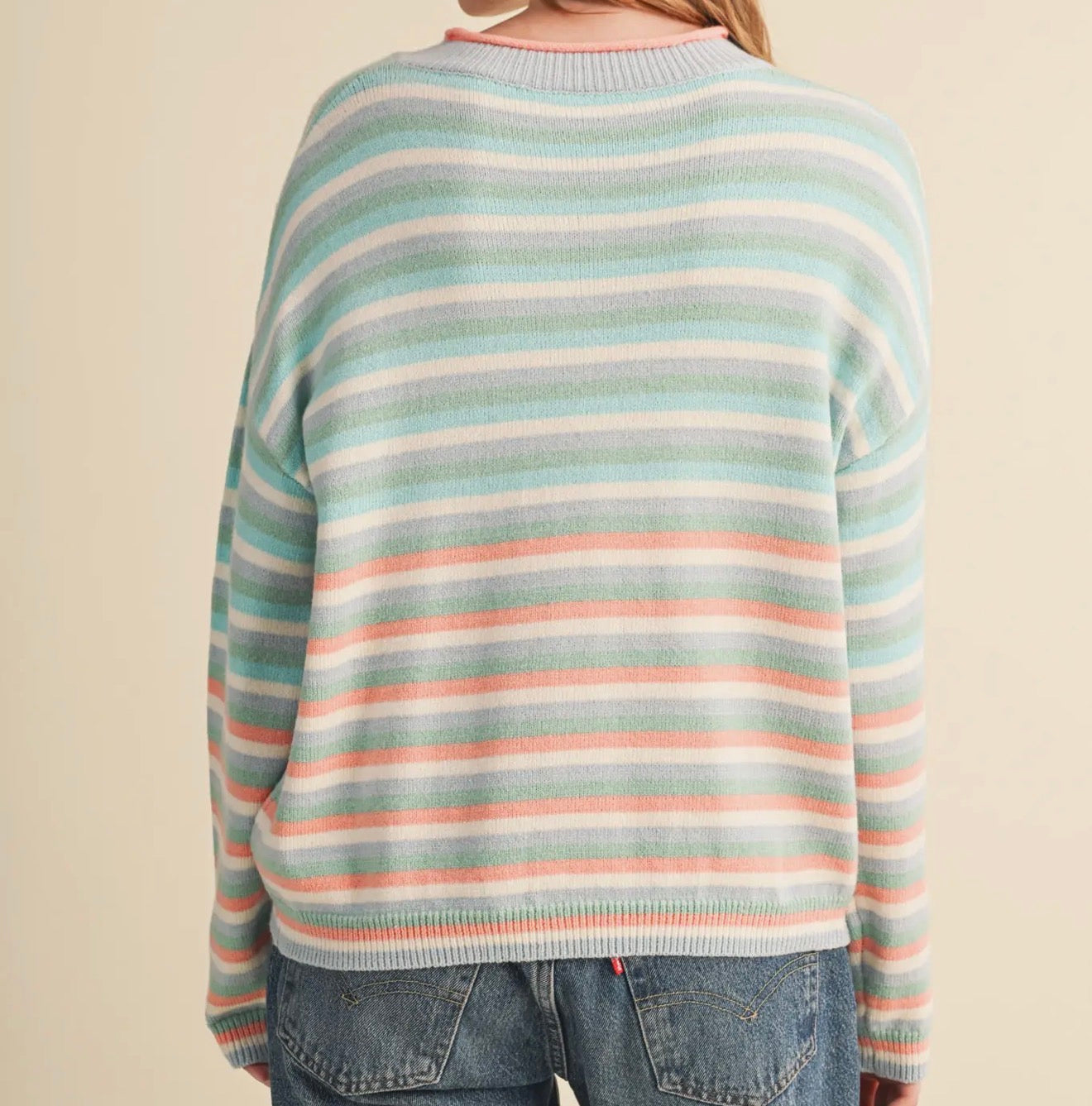 Boardwalk Breeze Striped Cardigan