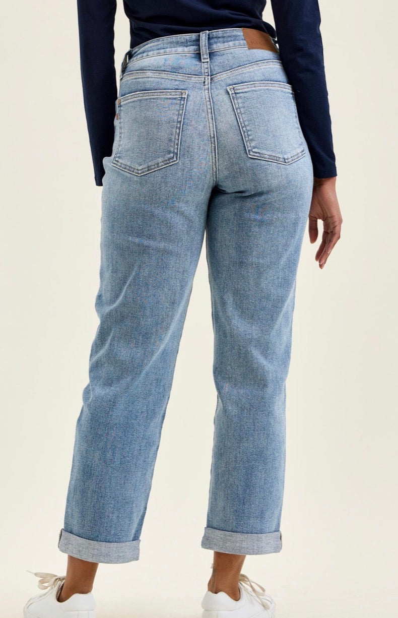 Judy Blue Mid Rise Boyfriend Jeans - 82753