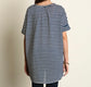 Plus Basic Striped Top With Front Pocket