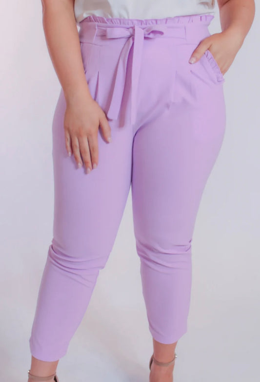 Lavender Paper Bag Pants