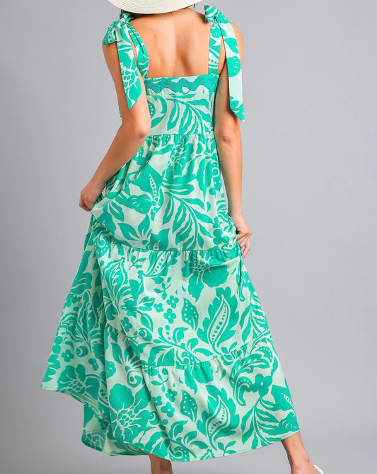 Jade Tiered Print Maxi Dress