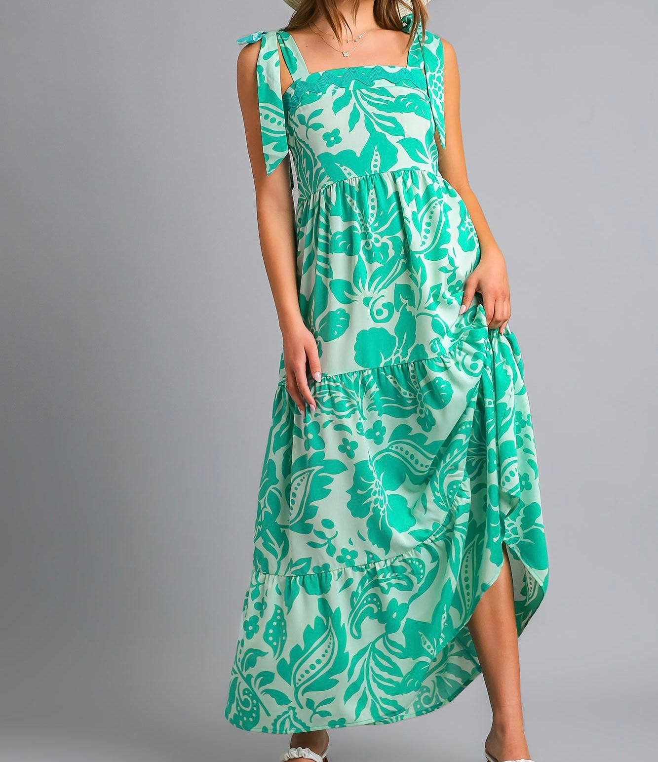 Jade Tiered Print Maxi Dress