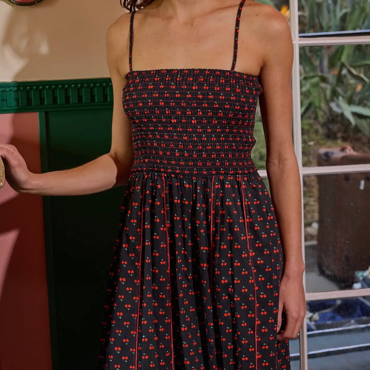 Cherry Bomb Smocked Jumper