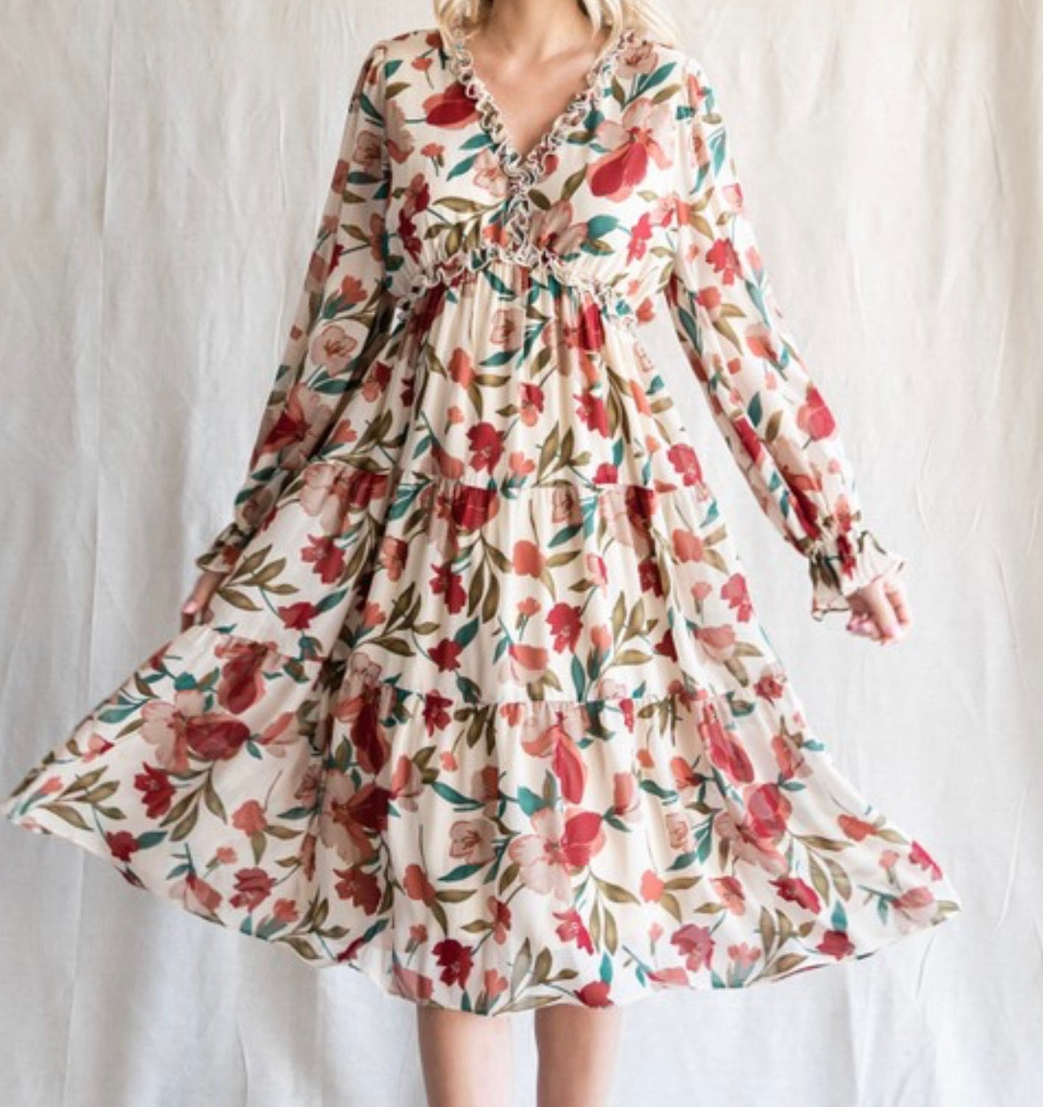 Storybook Ending Tiered Midi Dress