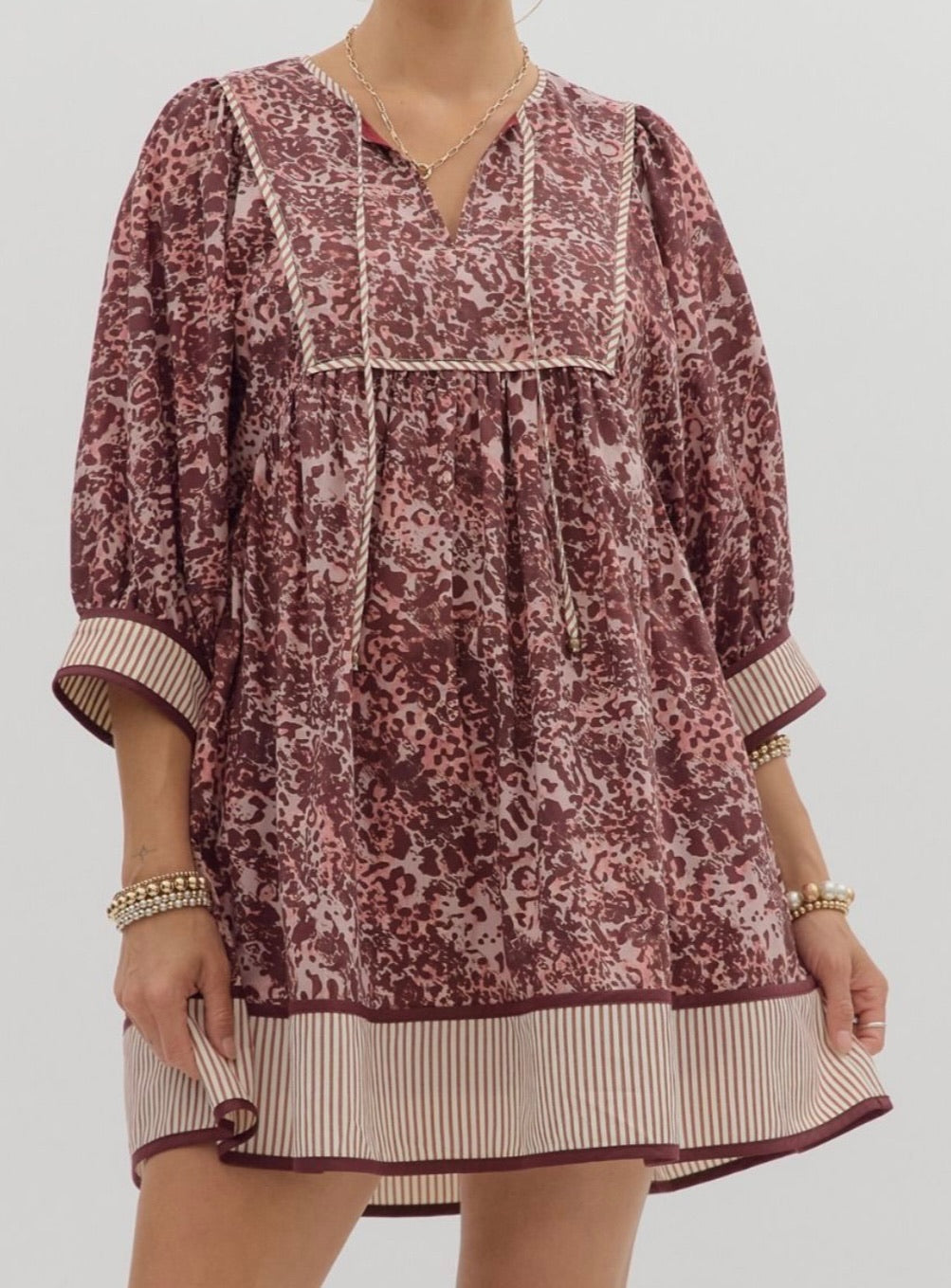 The More is More Tie-Neck Dress