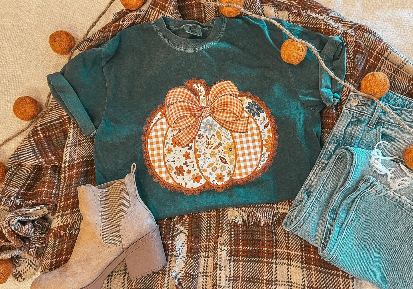 Patchwork Pumpkin Graphic Tee