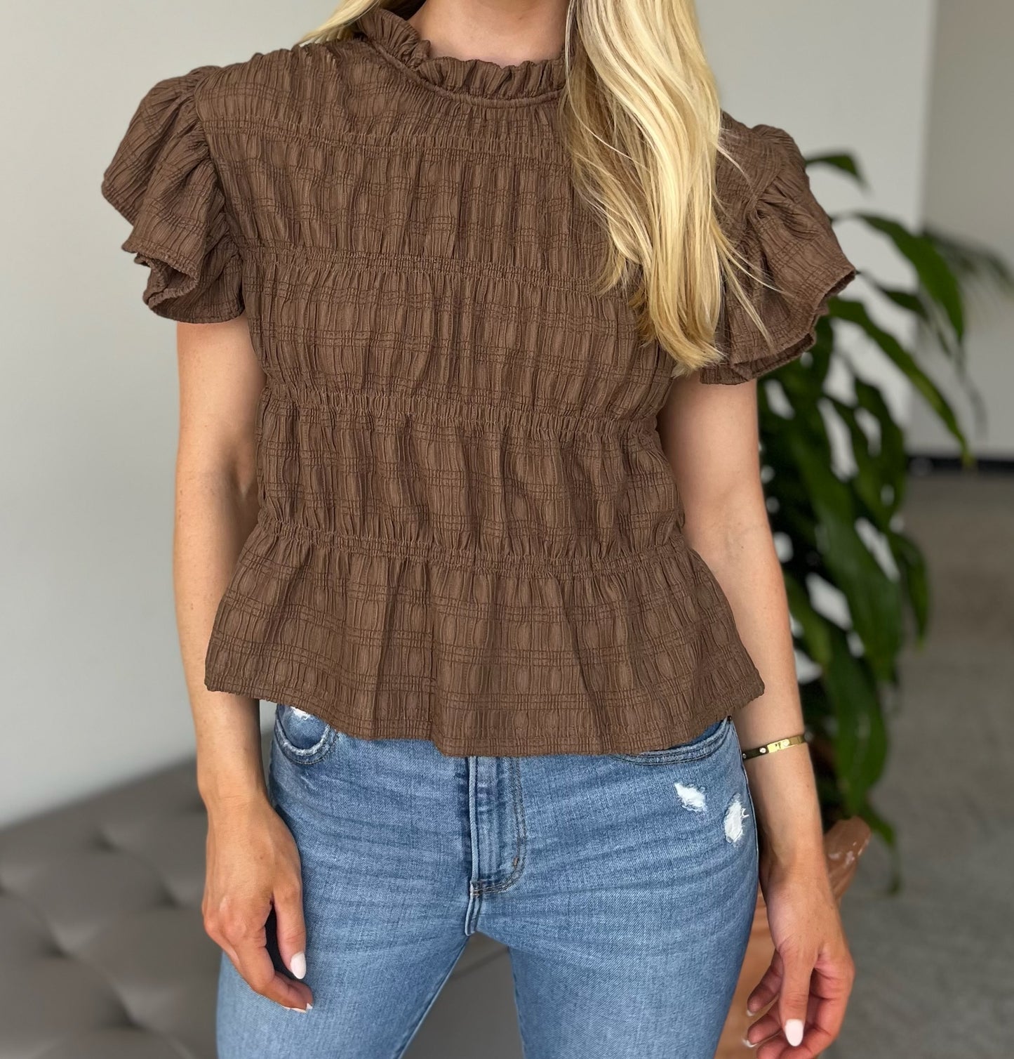 Autumn Embrace Smocked Top
