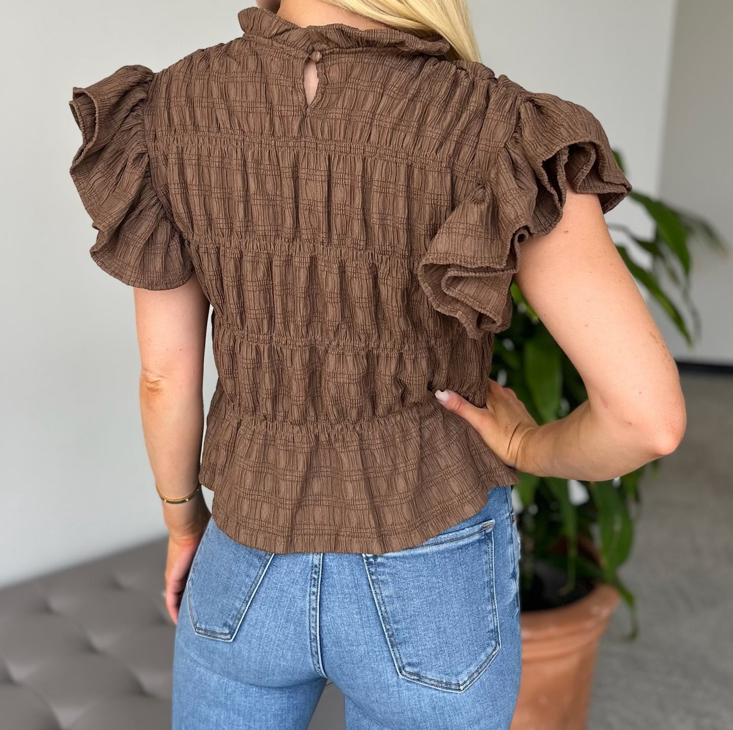 Autumn Embrace Smocked Top
