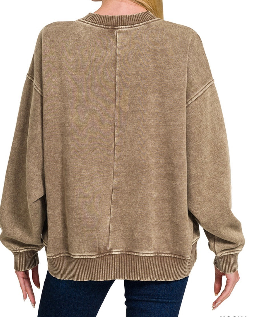 Comfort Zone Washed Pullover