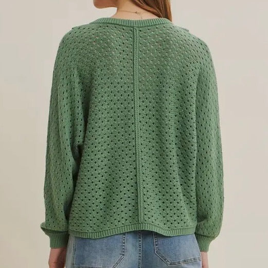 Peekaboo Eyelet Knit Top