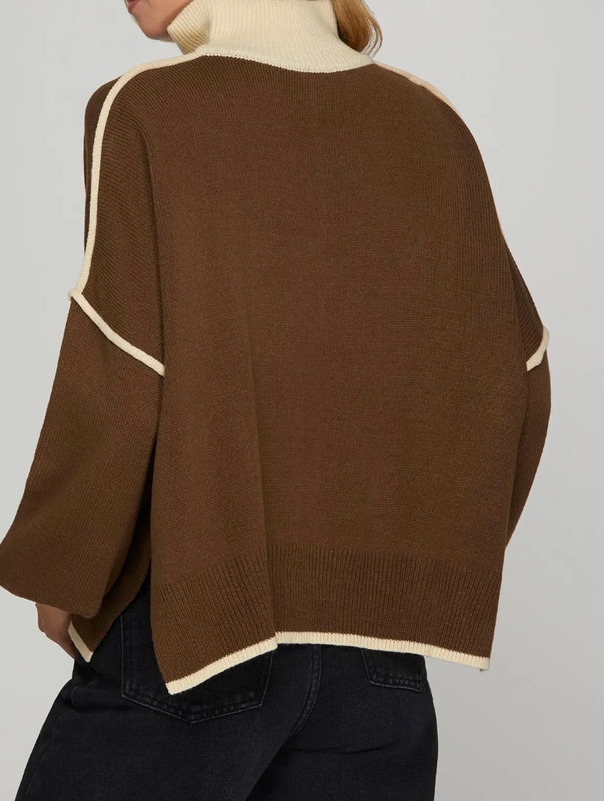 Gingerbread Making Half-Zip Sweater