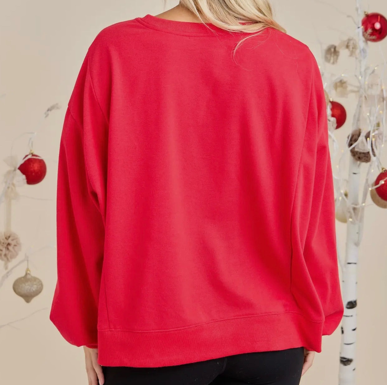 Merry Quilted Oversized Pullover