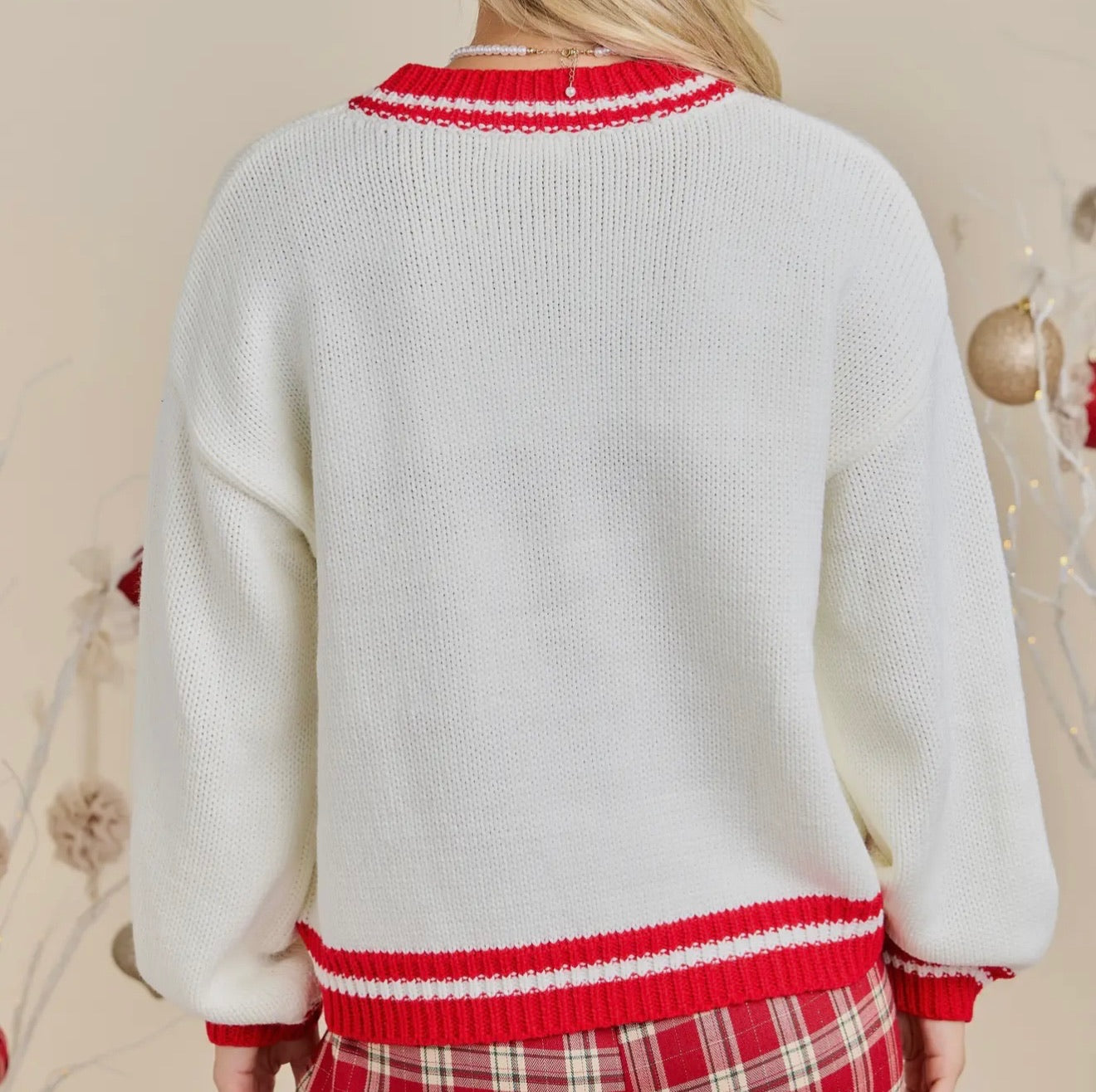 Home For The Holidays Quilted Sweater