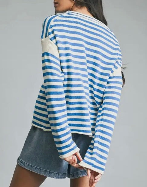 Take Me To Nantucket Striped Sweater