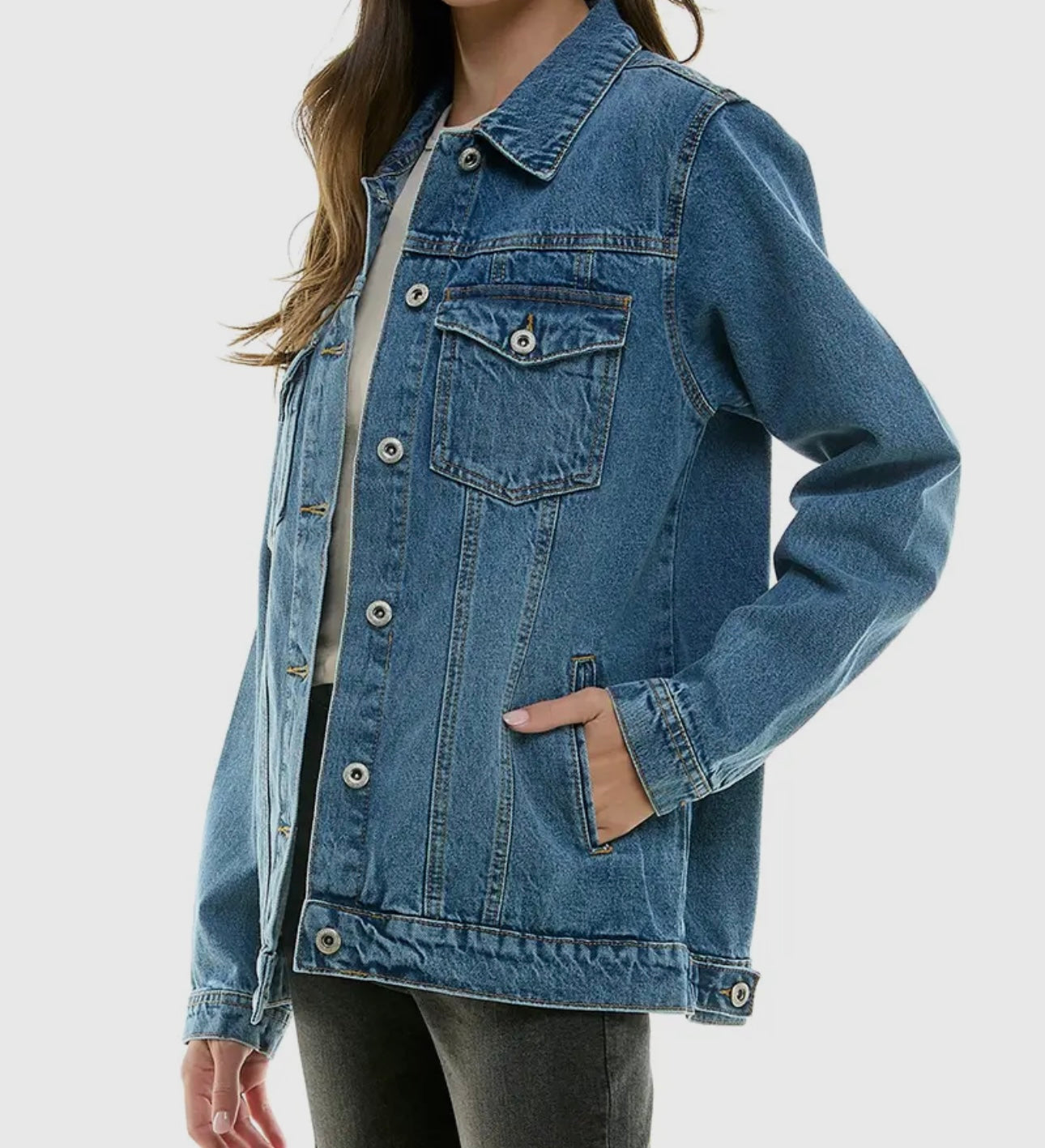 Boyfriend Relaxed Fit Denim Jacket