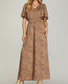 Smocked Waist Wide Leg Printed Jumpsuit