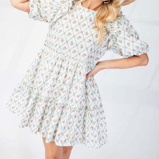 Off White Garden Party Dress
