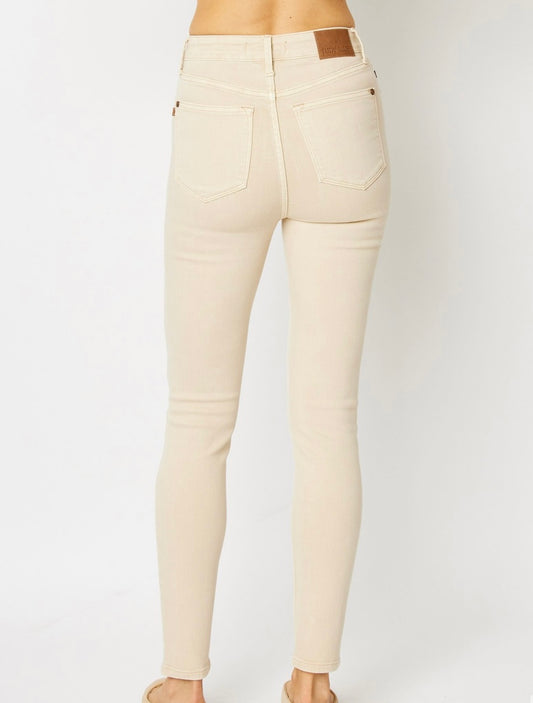 Judy Blue Bone High Waisted Tummy Control Skinny Jeans