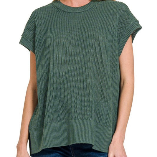 Oversized Crewneck Sweater Top