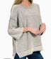 3/4 Sleeve Washed Boxy Sweater