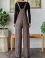 Ribbed Animal Print Relaxed Fit Overall Jumpsuit