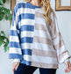 Oversized Striped Two Tone Sweatshirt