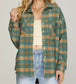 Plaid Shacket With Front & Side Pockets