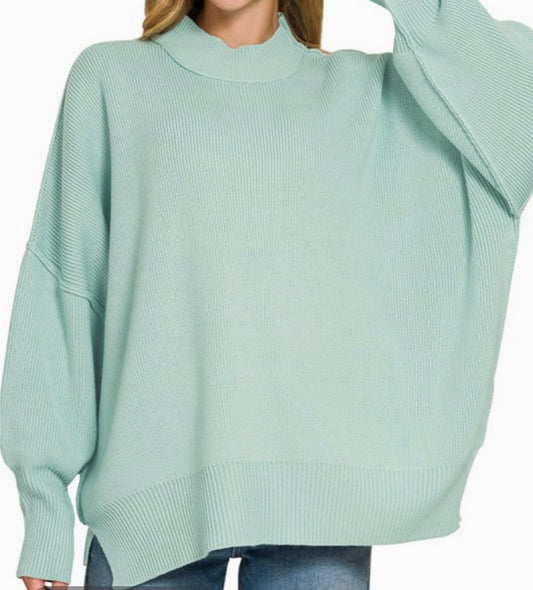 Side Slit Oversized Sweater