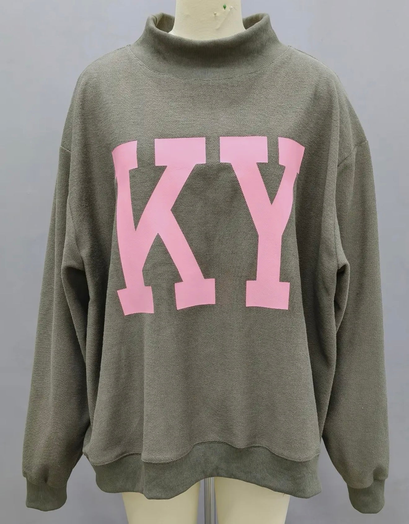 KY Floral Reversible Mock Neck Sweatshirt