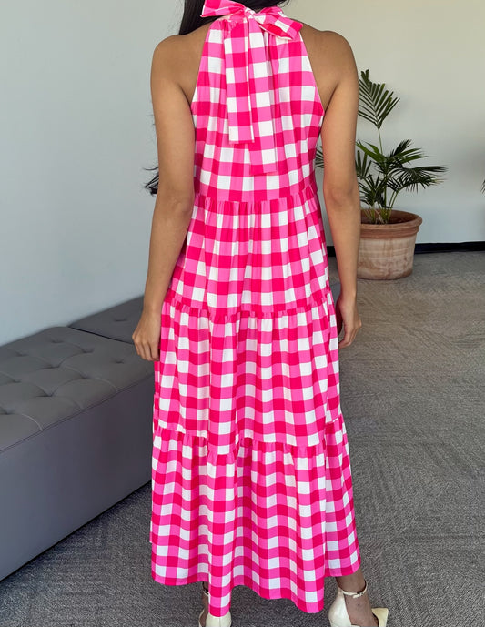 Poolside Picnic Gingham Dress