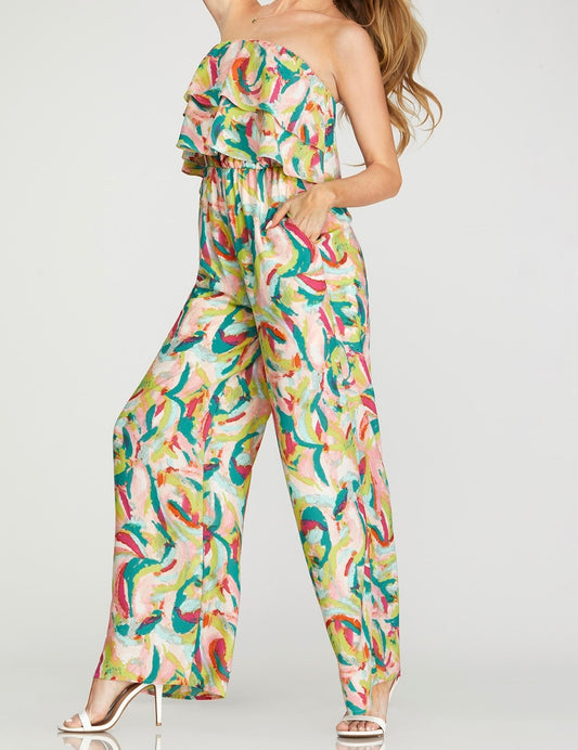 Lagoon Dreams Ruffle Jumpsuit
