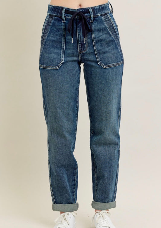 Judy Blue High Waisted Vintage Jogger Jeans - 88971