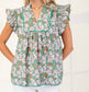 Magnolia Garden Flutter Top
