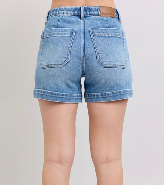 Judy Blue High Waisted Vintage Wash Jogger Shorts