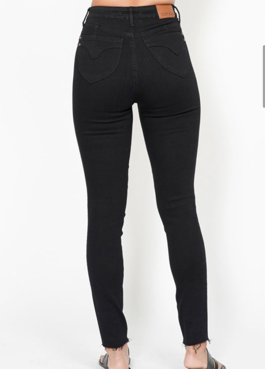 Judy Blue High Waisted Black Skinny Fit Jeans - 88865