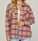 Plaid Shacket With Front & Side Pockets