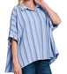Oversized Button Down Striped Top